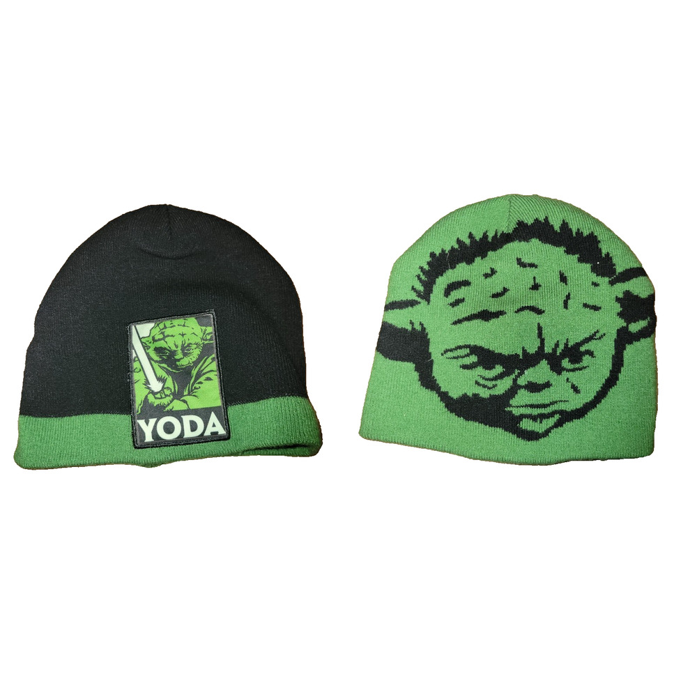 Star Wars Yoda Kids Beanie Hat Reversible Knit Cap Boys Winter Warm Clothes OS